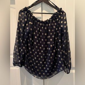 Joseph Ribkoff Navy blue lined blouse